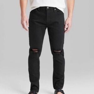 🐼🐼🐼bogoho🐼🐼🐼Men's Black Distressed Jeans-38x30-NWT